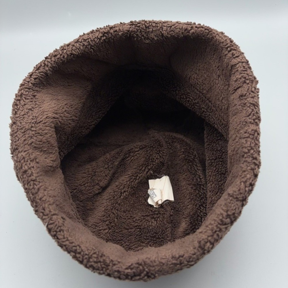 The North Face Beanie Womens OS Brown High Pile Fleece Winter Gorpcore - Picture 8 of 10